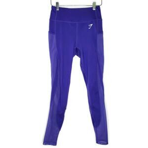 Gymshark High Rise Leggings Pockets Mesh Panels Gym Running Yoga